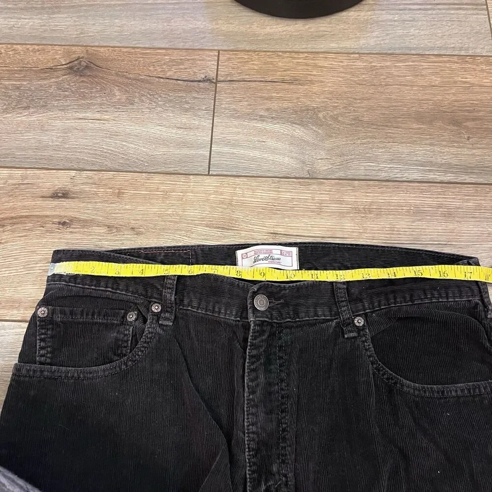 Y2K Levi Strauss Signature Straight Leg Dark Brown Corduroy Pants 36x34 (36x33)